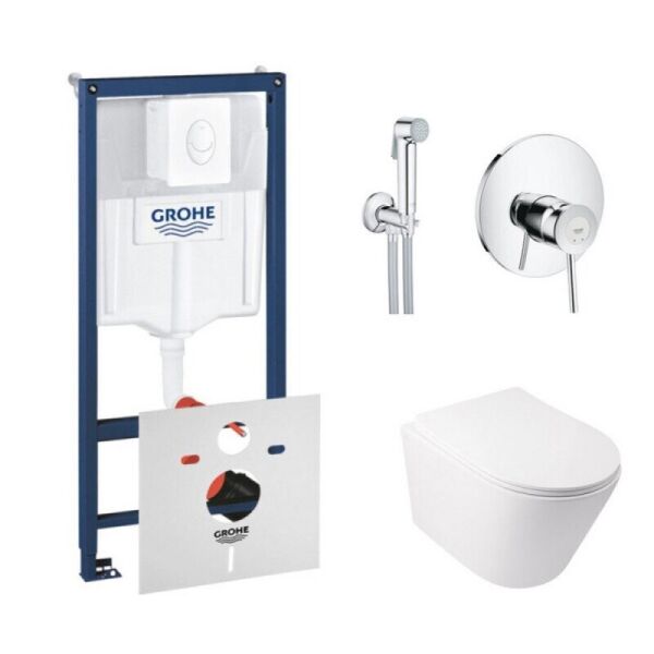 Набор инсталляции 5 в 1 GROHE Rapid SL 38722001 с унитазом Q-TAP Swan QT16335178W и смесителем GROHE
Набор инсталляции 5 в 1 GROHE Rapid SL 38722001 с унитазом Q-TAP Swan QT16335178W и смесителем GROHE