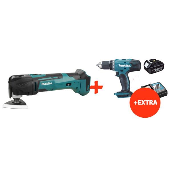 Аккумуляторный универсальный инструмент Makita DTM51Z+аккумуляторная дрель-шуруповерт Makita DDF453RFX7
Аккумуляторный универсальный инструмент Makita DTM51Z+аккумуляторная дрель-шуруповерт Makita DDF453RFX7
