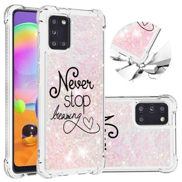 Силиконовый (TPU) чехол Deexe Fashion Glitter для Samsung Galaxy A31 (A315) - Never Stop Dreaming
Силиконовый (TPU) чехол Deexe Fashion Glitter для Samsung Galaxy A31 (A315) - Never Stop Dreaming
