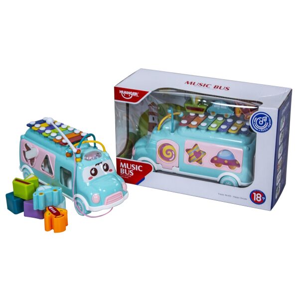 Интерактивный развивающий музыкальный автобус-сортер 3-в-1 HUANGER 25,5х13х9,5 см Голубой
Интерактивный развивающий музыкальный автобус-сортер 3-в-1 HUANGER 25,5х13х9,5 см Голубой