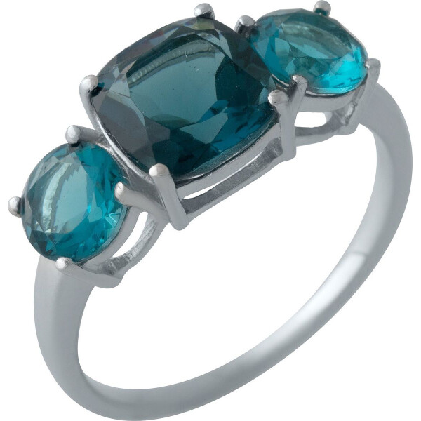 Кольцо из серебра с топазами, размер 18 (1702727)