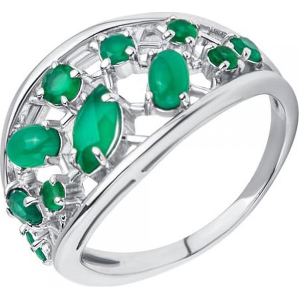 Кольцо из серебра с агатами, размер 18 (1716786) 
Кольцо из серебра с агатами, размер 18 (1716786)