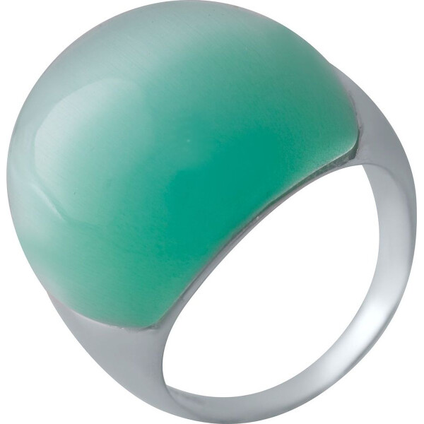 Кольцо из серебра с кошачим глазом, размер 17.5 (1719962)