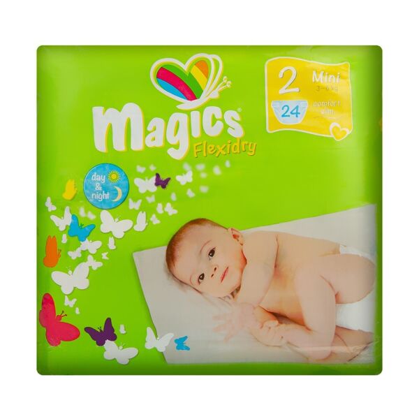 Подгузники Magics Flexidry 2 (3-6 кг) 24 шт.
Подгузники Magics Flexidry 2 (3-6 кг) 24 шт.