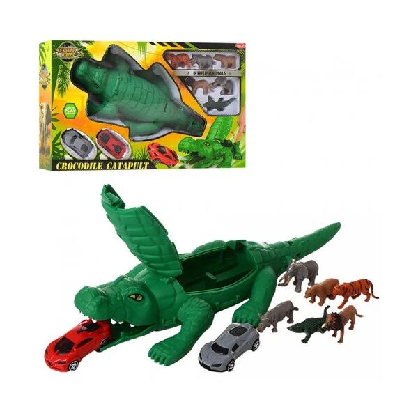 Игровой набор Animal World Crocodile Catapult: крокодил-катапульта, 2 машинки, 6 фигурок зверей
Игровой набор Animal World Crocodile Catapult: крокодил-катапульта, 2 машинки, 6 фигурок зверей