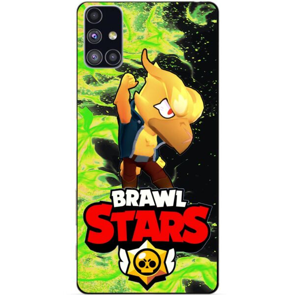 Силиконовый бампер чехол Candy для Samsung M51 с Героем Brawl Stars Ворон Феникс