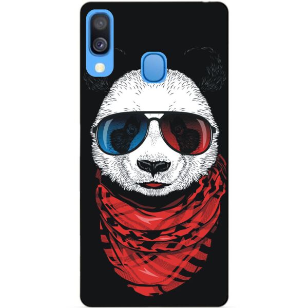 Силиконовый бампер чехол Candy для Samsung A40 2019 Galaxy A405f с рисунком Панда