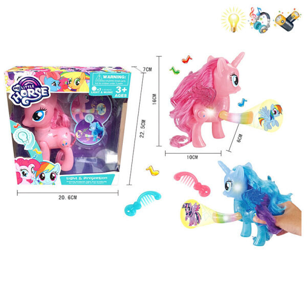 Лошадка Пони YanGui 222 с проектором, свет, музыка (2002005618868) 
Лошадка Пони YanGui 222 с проектором, свет, музыка (2002005618868)