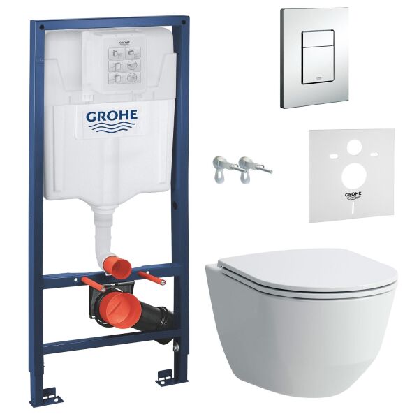 Комплект инсталляция Grohe Rapid SL 38772001 + унитаз подвесной Laufen Pro Rimless без ободка H8669570000001, Белый
Комплект инсталляция Grohe Rapid SL 38772001 + унитаз подвесной Laufen Pro Rimless без ободка H8669570000001, Белый