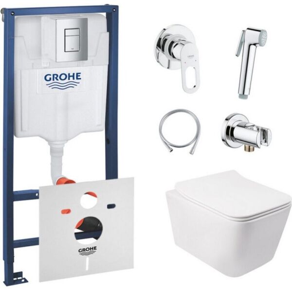 Комплект инсталляция Grohe Rapid SL + унитаз с сиденьем Qtap Crow + набор для гигиенического душа со смесителем Grohe BauLoop 38772001QT05335170W111042
Комплект инсталляция Grohe Rapid SL + унитаз с сиденьем Qtap Crow + набор для гигиенического душа со смесителем Grohe BauLoop 38772001QT05335170W111042