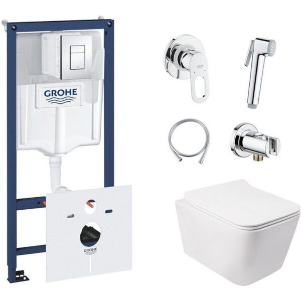 Комплект инсталляция Grohe Rapid SL + унитаз с сиденьем Qtap Crow + набор для гигиенического душа со смесителем Grohe BauLoop 38827000QT05335170W111042
Комплект инсталляция Grohe Rapid SL + унитаз с сиденьем Qtap Crow + набор для гигиенического душа со смесителем Grohe BauLoop 38827000QT05335170W111042