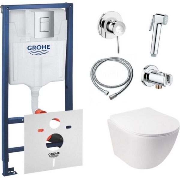Комплект инсталляция Grohe Rapid SL + унитаз с сиденьем Qtap Jay + набор для гигиенического душа со смесителем Grohe BauClassic 38772001QT07335176W111048
Комплект инсталляция Grohe Rapid SL + унитаз с сиденьем Qtap Jay + набор для гигиенического душа со смесителем Grohe BauClassic 38772001QT07335176W111048