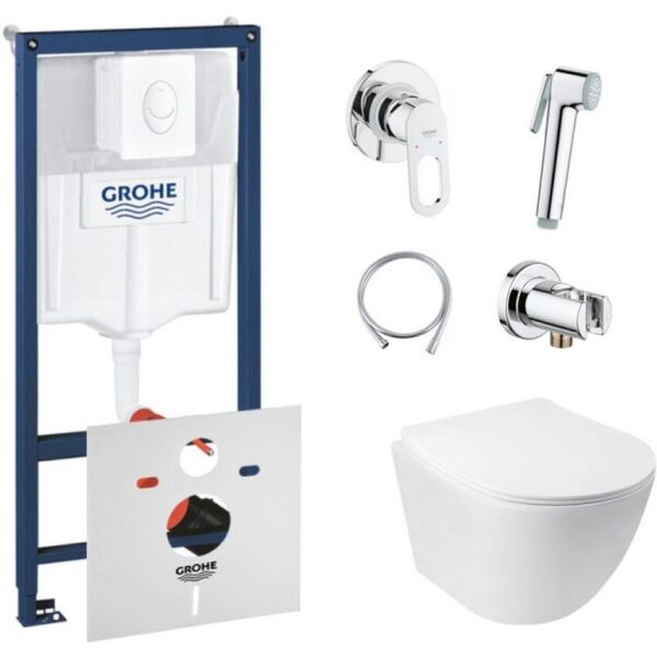 Комплект инсталляция Grohe Rapid SL + унитаз с сиденьем Qtap Jay + набор для гигиенического душа со смесителем Grohe BauLoop 38722001QT07335176W111042
Комплект инсталляция Grohe Rapid SL + унитаз с сиденьем Qtap Jay + набор для гигиенического душа со смесителем Grohe BauLoop 38722001QT07335176W111042