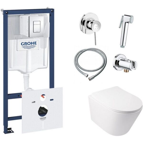 Комплект инсталляция Grohe Rapid SL + унитаз с сиденьем Qtap Swan + набор для гигиенического душа со смесителем Grohe BauClassic 38827000QT16335178W111048
Комплект инсталляция Grohe Rapid SL + унитаз с сиденьем Qtap Swan + набор для гигиенического душа со смесителем Grohe BauClassic 38827000QT16335178W111048