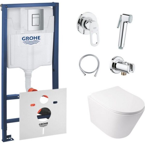 Комплект инсталляция Grohe Rapid SL + унитаз с сиденьем Qtap Swan + набор для гигиенического душа со смесителем Grohe BauLoop 38772001QT16335178W111042
Комплект инсталляция Grohe Rapid SL + унитаз с сиденьем Qtap Swan + набор для гигиенического душа со смесителем Grohe BauLoop 38772001QT16335178W111042