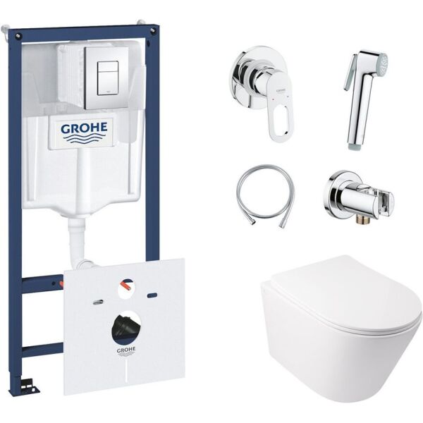 Комплект инсталляция Grohe Rapid SL + унитаз с сиденьем Qtap Swan + набор для гигиенического душа со смесителем Grohe BauLoop 38827000QT16335178W111042
Комплект инсталляция Grohe Rapid SL + унитаз с сиденьем Qtap Swan + набор для гигиенического душа со смесителем Grohe BauLoop 38827000QT16335178W111042
