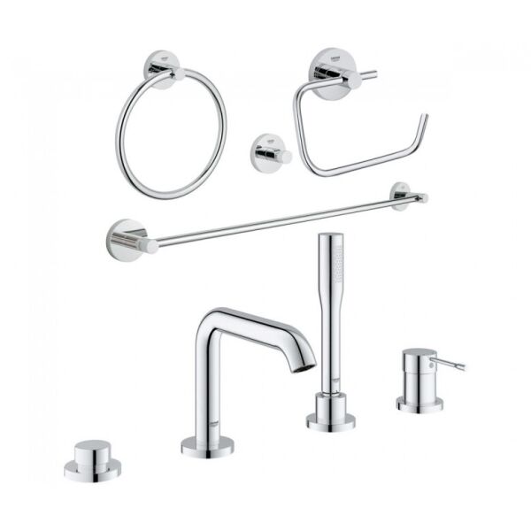 Комплект Grohe 1957800140823000 смеситель для ванны Essence 19578001 + набор аксессуаров Essentials 40823001 хром (81343)
Комплект Grohe 1957800140823000 смеситель для ванны Essence 19578001 + набор аксессуаров Essentials 40823001 хром (81343)