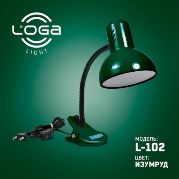 Лампа - прищепка LOGA под E27 лампочку с выключателем 25W - 60W Металлическая Темно-зеленая
Лампа - прищепка LOGA под E27 лампочку с выключателем 25W - 60W Металлическая Темно-зеленая