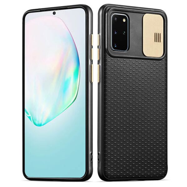 Чехол Camshield Black TPU со шторкой защищающей камеру для Samsung Galaxy S20+ Черный / Золотой
Чехол Camshield Black TPU со шторкой защищающей камеру для Samsung Galaxy S20+ Черный / Золотой