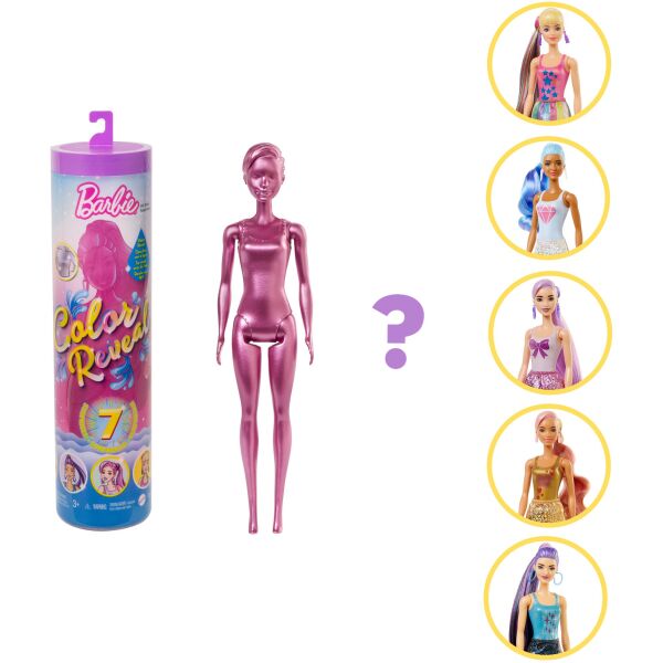 Кукла Барби Сюрприз Цветное перевоплощение Barbie Color Reveal Shimmer Series Doll with 7 Surprises GTR93
Кукла Барби Сюрприз Цветное перевоплощение Barbie Color Reveal Shimmer Series Doll with 7 Surprises GTR93