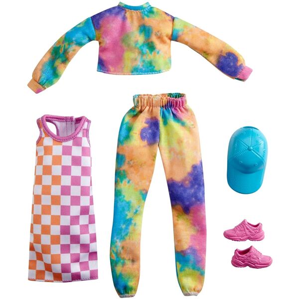 Одежда для кукол Барби Barbie Fashions 2 Pack Clothing Set, Include Tie-Dye Joggers & Sweatshirt, Checked Dress GRC84
Одежда для кукол Барби Barbie Fashions 2 Pack Clothing Set, Include Tie-Dye Joggers & Sweatshirt, Checked Dress GRC84