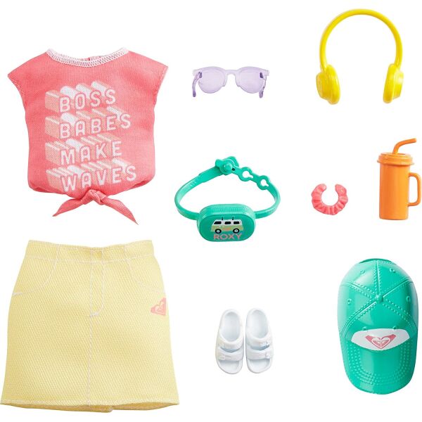 Одежда для кукол Барби Barbie Storytelling Fashion Pack Inspired by Roxy Pink Graffit Tee & Yellow Mini Skirt GRD60
Одежда для кукол Барби Barbie Storytelling Fashion Pack Inspired by Roxy Pink Graffit Tee & Yellow Mini Skirt GRD60