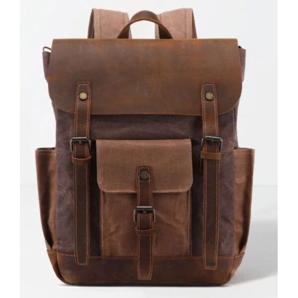 Рюкзак дорожный текстильный Vintage 20057 Коричневый 
Рюкзак дорожный текстильный Vintage 20057 Коричневый