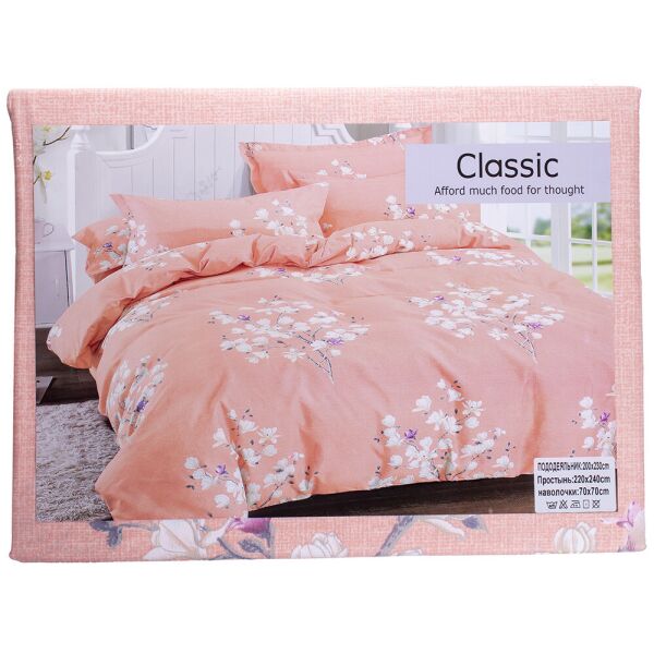 Комплект постельного белья Двуспальный Classic 180*220 Персиковый, белые цветы (06-17а)
Комплект постельного белья Двуспальный Classic 180*220 Персиковый, белые цветы (06-17а)