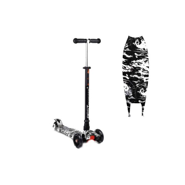 Самокат A 25771 /779-1512 Best Scooter 4 колеса PU, Свет, трубка руля алюминиевая, d передних колес =12 см, d задних колес = 8 см, в коробке 
Самокат A 25771 /779-1512 Best Scooter 4 колеса PU, Свет, трубка руля алюминиевая, d передних колес =12 см, d задних колес = 8 см, в коробке