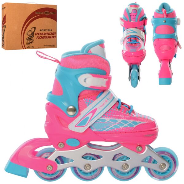 Детские раздвижные роликовые коньки Profi Roller Skates Midi Розовые 31-34 размер на шнуровке
Детские раздвижные роликовые коньки Profi Roller Skates Midi Розовые 31-34 размер на шнуровке