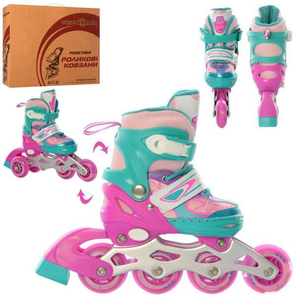 Детские раздвижные ролики Profi Roller Skates Flex Розово-голубые 27-30 размер на шнуровке
Детские раздвижные ролики Profi Roller Skates Flex Розово-голубые 27-30 размер на шнуровке