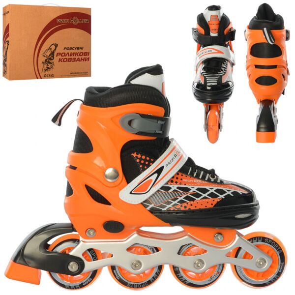 Детские раздвижные роликовые коньки Profi Roller Skates Paint Оранжевый 35-38 размер на шнуровке
Детские раздвижные роликовые коньки Profi Roller Skates Paint Оранжевый 35-38 размер на шнуровке