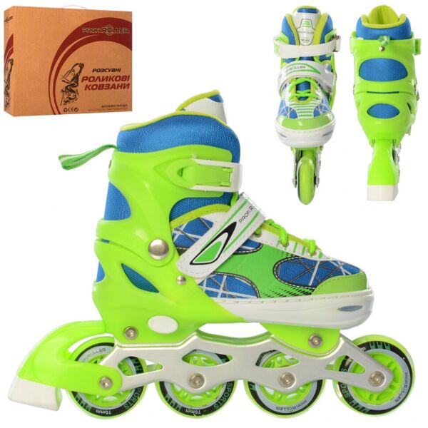 Детские раздвижные роликовые коньки Profi Roller Skates Paint Зеленый 35-38 размер на шнуровке
Детские раздвижные роликовые коньки Profi Roller Skates Paint Зеленый 35-38 размер на шнуровке