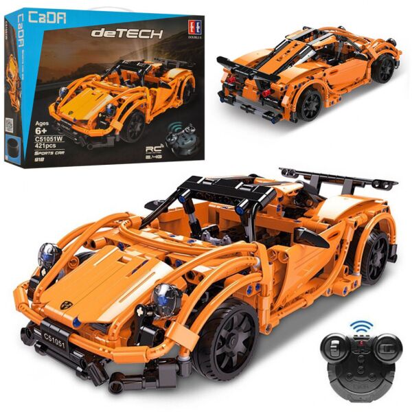 Детский конструктор CaDa Technic Гоночная машина на радиоуправлении оранжевая для мальчиков 420+ деталей
Детский конструктор CaDa Technic Гоночная машина на радиоуправлении оранжевая для мальчиков 420+ деталей