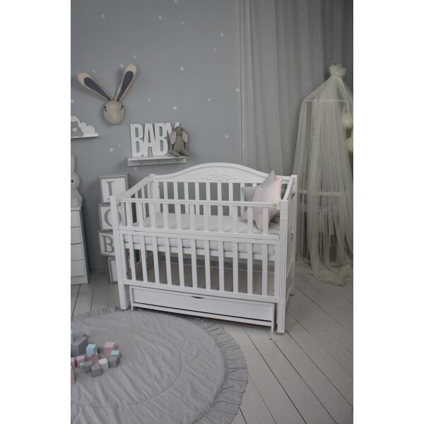 Кровать детская Baby Comfort ЛД5 на шарнирах с подшипником + фиксатор + откидная боковина белая с ящиком
Кровать детская Baby Comfort ЛД5 на шарнирах с подшипником + фиксатор + откидная боковина белая с ящиком