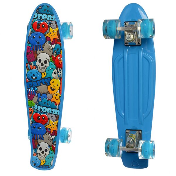 Детский скейтборд Пенни борд Profi Colorful Penny Board Голубой с рисунком и светящимися колесами
Детский скейтборд Пенни борд Profi Colorful Penny Board Голубой с рисунком и светящимися колесами