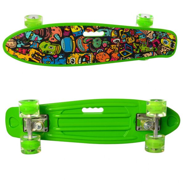Детский скейтборд Пенни борд MAXLEND Penny Board Lights Зеленый со светящимися колесами
Детский скейтборд Пенни борд MAXLEND Penny Board Lights Зеленый со светящимися колесами