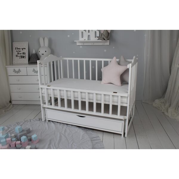 Кровать детская Baby Comfort ЛД3 на шарнирах с подшипником + фиксатор + откидная боковина белая с ящиком
Кровать детская Baby Comfort ЛД3 на шарнирах с подшипником + фиксатор + откидная боковина белая с ящиком