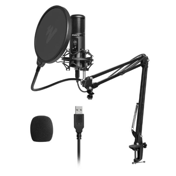 Микрофон конденсаторный Maono AU-PM421 со стойкой, пауком и поп-фильтром + USB и ветрозащита Черный
Микрофон конденсаторный Maono AU-PM421 со стойкой, пауком и поп-фильтром + USB и ветрозащита Черный