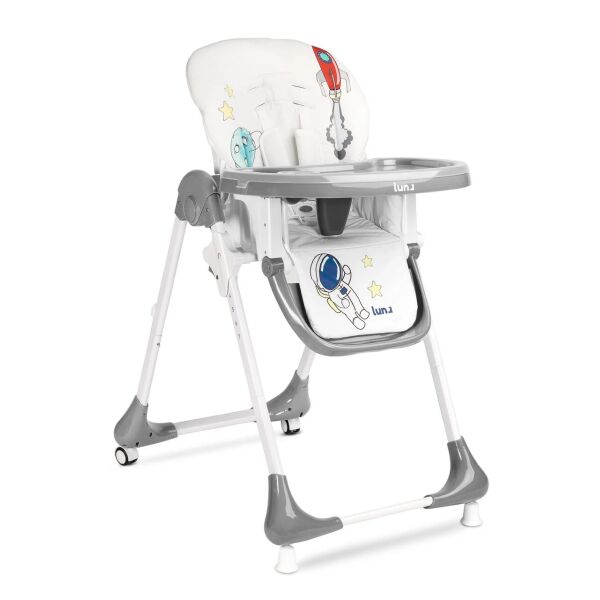 Стульчик для кормления Caretero Luna с регулировкой высоты 7 позиций + подножка и колесики Серый/Белый с принтом
Стульчик для кормления Caretero Luna с регулировкой высоты 7 позиций + подножка и колесики Серый/Белый с принтом