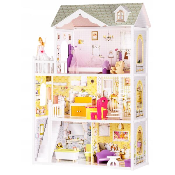 Мега большой игровой Кукольный домик для Барби EcoToys 4108 Beverly 124 см деревянный 3 этажа + мебель 13 элементов + аксессуары + кукла в подарок Белый
Мега большой игровой Кукольный домик для Барби EcoToys 4108 Beverly 124 см деревянный 3 этажа + мебель 13 элементов + аксессуары + кукла в подарок Белый