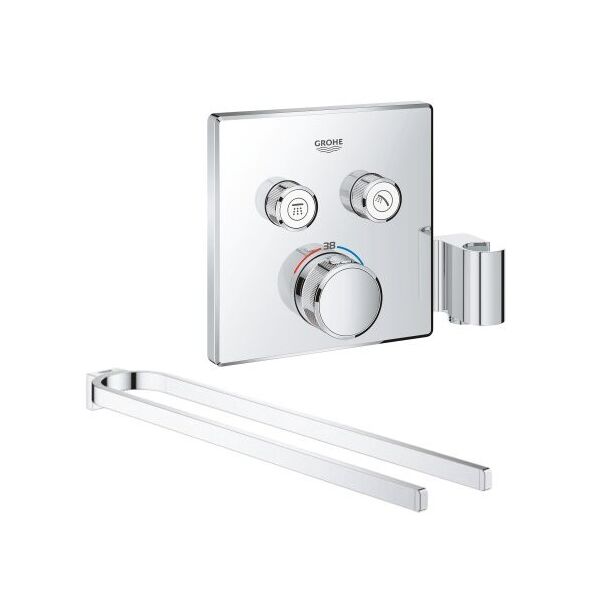 Набор Grohe Grohtherm SmartControl 29125000 термостат для скрытого монтажа 2 выхода с держателем+Grohe EX Selection 41059000 держатель для полотенца двойной
Набор Grohe Grohtherm SmartControl 29125000 термостат для скрытого монтажа 2 выхода с держателем+Grohe EX Selection 41059000 держатель для полотенца двойной