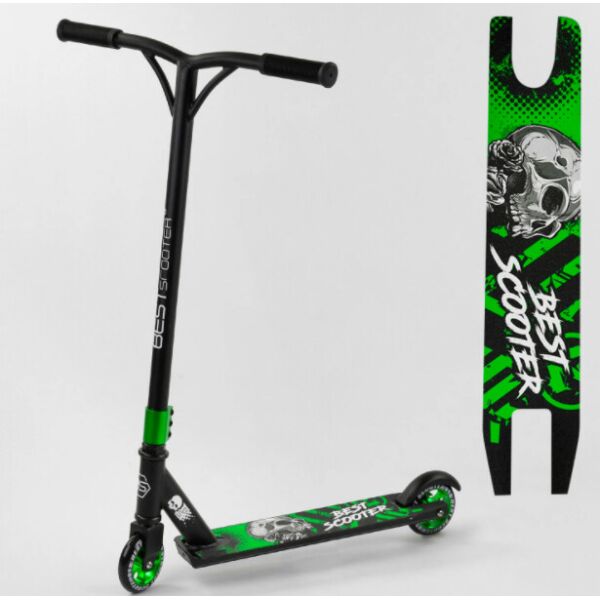 Самокат Трюковый Детский 88311 Best Scooter Алюминиевый диск и дека, колёса PU, d=10см Зеленый
Самокат Трюковый Детский 88311 Best Scooter Алюминиевый диск и дека, колёса PU, d=10см Зеленый