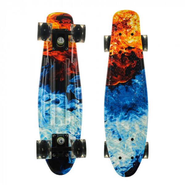 Пенни борд с рисунком и светящимися колесами мини скейт 55х15см Penny Board Огонь и лед
Пенни борд с рисунком и светящимися колесами мини скейт 55х15см Penny Board Огонь и лед