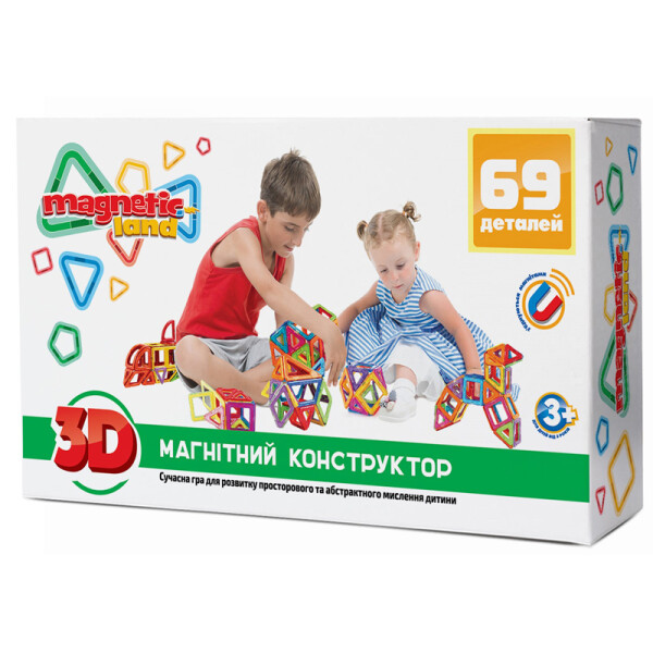 Магнитный конструктор Magnetic Land 69 деталей (Ж-69)
Магнитный конструктор Magnetic Land 69 деталей (Ж-69)