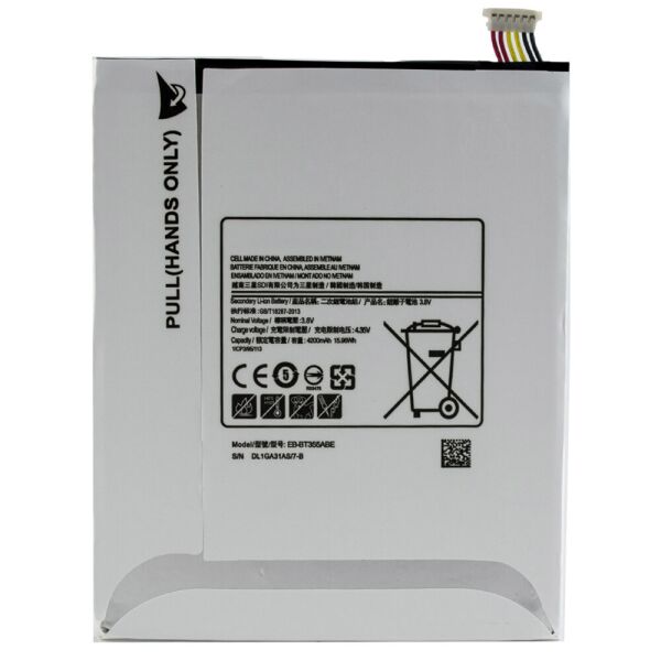 Аккумулятор EB-BT355ABA для Samsung Galaxy T350 / T355 Galaxy Tab A 8.0 (Original) 4200 mAh
Аккумулятор EB-BT355ABA для Samsung Galaxy T350 / T355 Galaxy Tab A 8.0 (Original) 4200 mAh