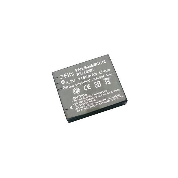 Аккумулятор для камер Panasonic CGA-S005E (DMW-BCC12, NP-70, BP-DC4, D-LI106, DB-60, IA-BH125C - аналог 1150ma
Аккумулятор для камер Panasonic CGA-S005E (DMW-BCC12, NP-70, BP-DC4, D-LI106, DB-60, IA-BH125C - аналог 1150ma
