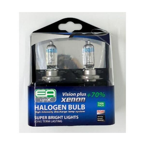 Комплект галогенных ламп EA Light X H7 24V 70W PX26d VISION PLUS+70% (пластиковый бокс 2шт)
Комплект галогенных ламп EA Light X H7 24V 70W PX26d VISION PLUS+70% (пластиковый бокс 2шт)