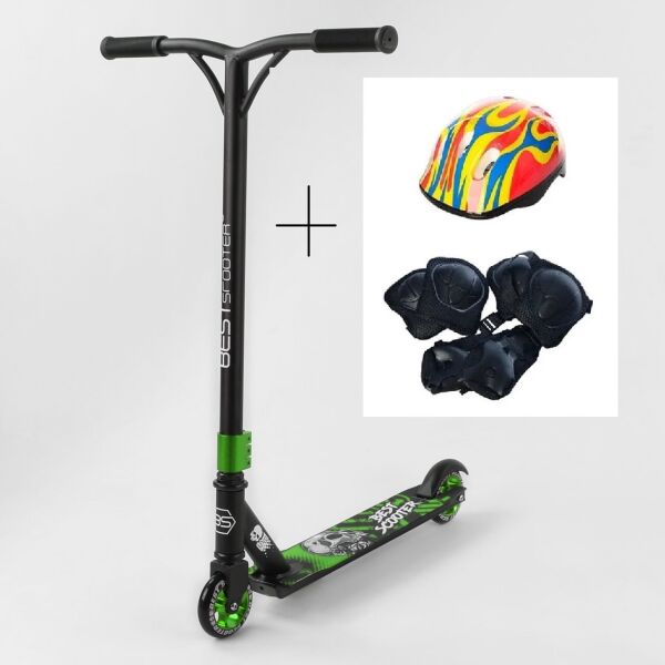 Самокат трюковый Best Scooter двухколесный колеса 100 мм алюминиевый диск Черно-зеленый с защитой (554883161)
Самокат трюковый Best Scooter двухколесный колеса 100 мм алюминиевый диск Черно-зеленый с защитой (554883161)