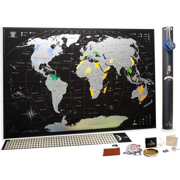 Подробная скретч карта мира MyGift Black edition ENG с серебристым тиснением в оригинальном тубусе, 88x63 см
Подробная скретч карта мира MyGift Black edition ENG с серебристым тиснением в оригинальном тубусе, 88x63 см